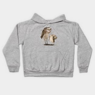 Grumpy Owl. Silly Owl Kids Hoodie